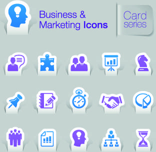 business and marketing icons vector