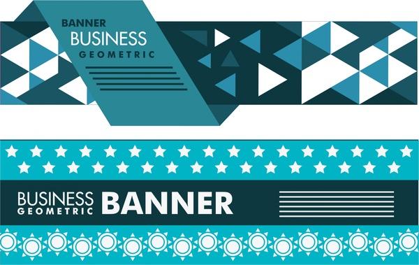 business banner design modern geometric style