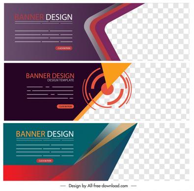 business banner templates colorful modern technology design