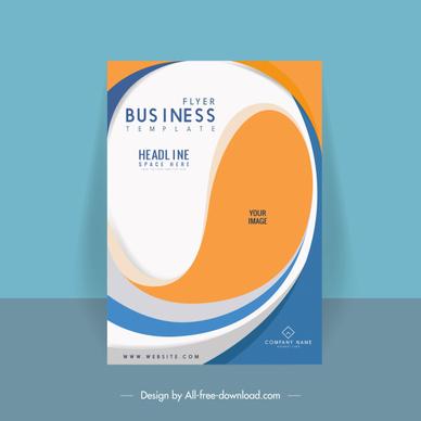 business brochure cover template modern dynamic curves decor