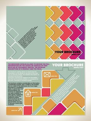business brochure templates flat geometrical decor