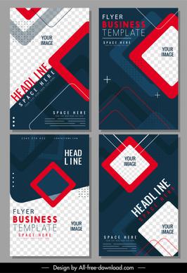 business brochure templates modern contrast geometric checkered decor