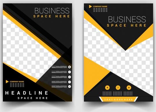 business brochure templates modern design checkered decoration