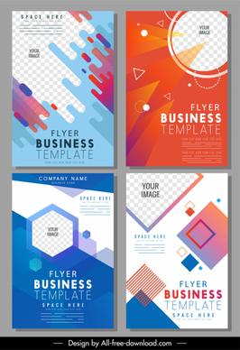 business brochure templates modern dynamic geometric checkered decor