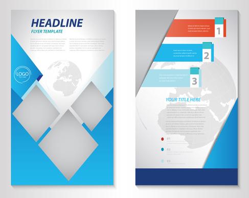 business brochure vector illustration with earth vignette