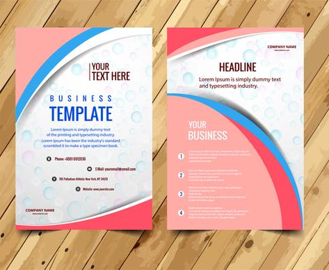 business brochures design with modern bokeh style
