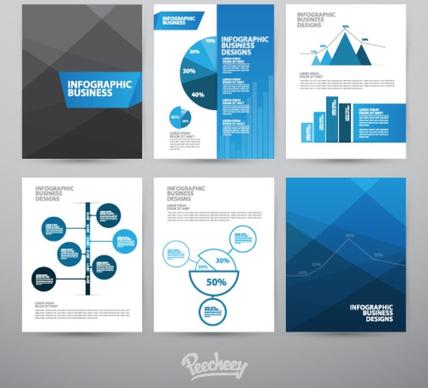 business brochures set