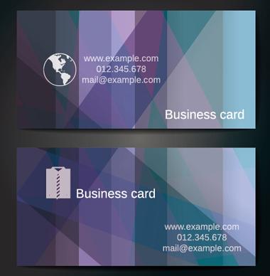 business card abstract shape vector template