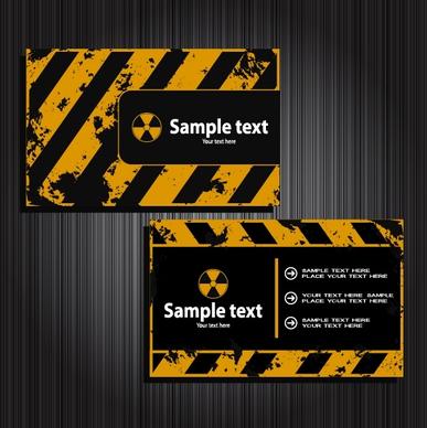 name card templates radioactive theme retro design