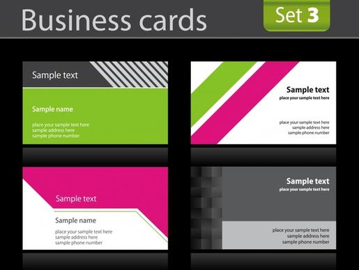business card templates colorful modern design