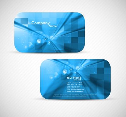 business card presentation set blue colorful vector illustration