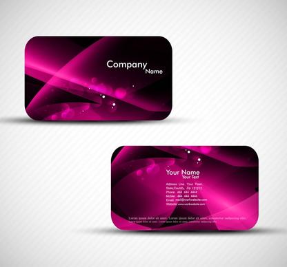 business card set colorful white vector design