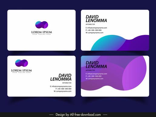 business card template abstract color blended motion decor