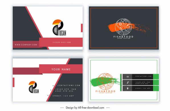 business card template animal logotype decor flat sketch