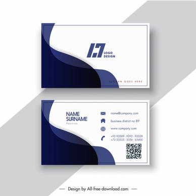 business card template contrast flat curves decor