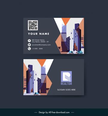 business card template dark landscape architecture decor