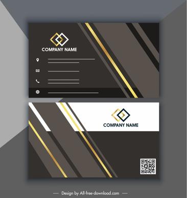 business card template elegant modern black golden decor