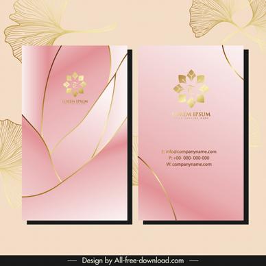 business card template elegant shiny design petals decor