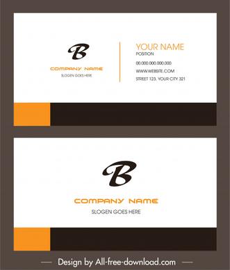 business card template elegant simple plain decor
