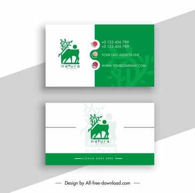 business card template flat elegance countryside elements