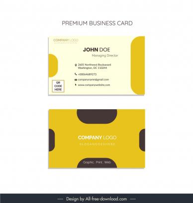 business card template flat geometry layout