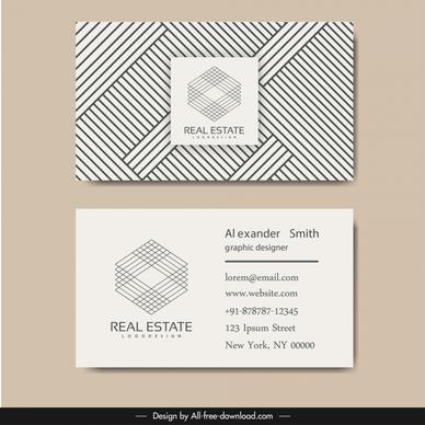 business card template geometric logo pattern decor