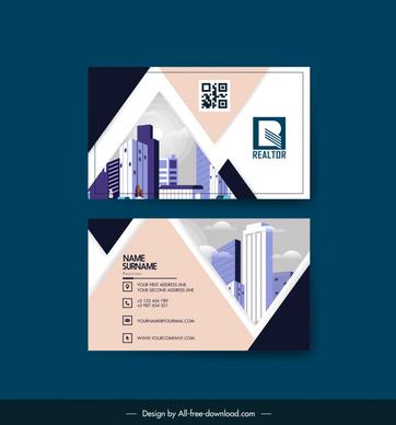 business card template geometry architecture  landscape 