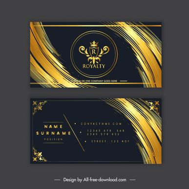 business card template luxury black golden royal decor