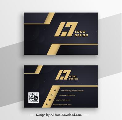business card template modern elegant luxury dark decor