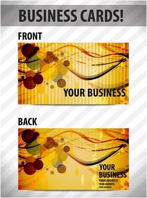 business card templates dynamic curves circles abstraction