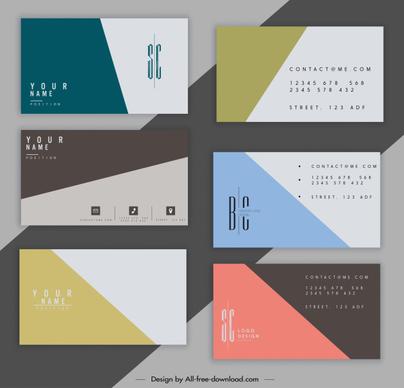 business card templates colored plain classical simple decor