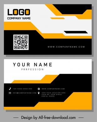 business card templates contrast decor technology design