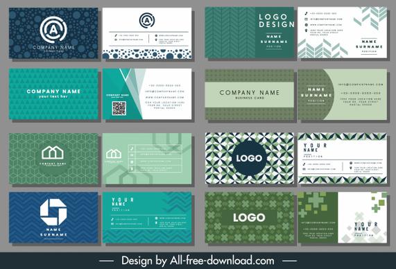 business card templates elegant flat abstract decor