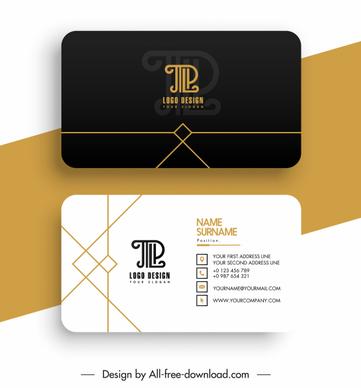 business card templates elegant luxury contrast geometric decor