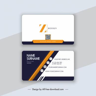 business card templates elegant modern flat decor