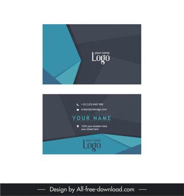 business card templates modern elegant 3d geometric decor