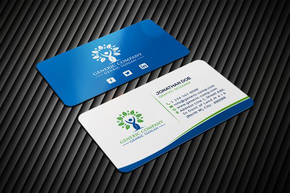 business card templlate and mock up