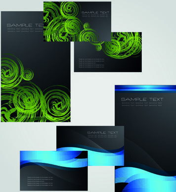 business cards and brochure covers design vector