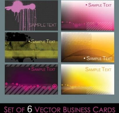business cards grunge styles vector
