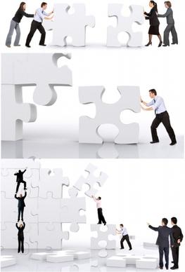 business figures puzzle definition picture
