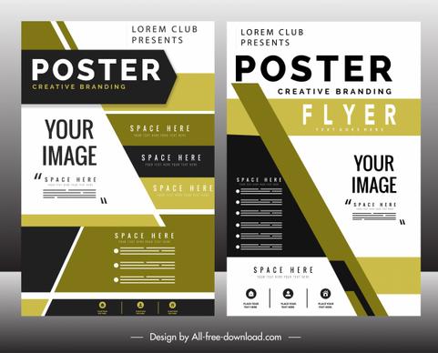business flyer template colorful modern decor
