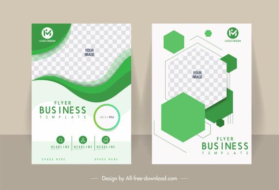 business flyer template elegant bright geometric checkered decor