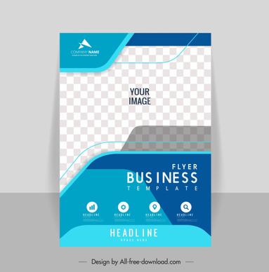 business flyer template elegant checkered decor