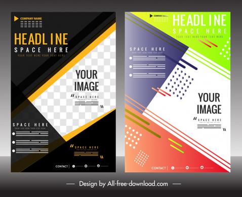 business flyer templates colorful modern layout