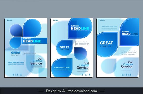 business flyer templates elegant modern rounded shapes