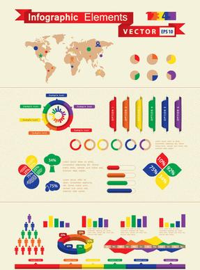 business graphic data report vector set