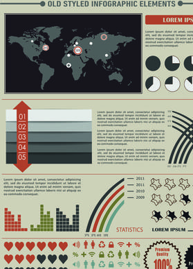 business infographic and diagram vector graphics