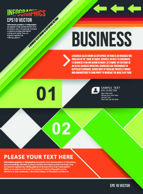 business infographic brochure cover vector