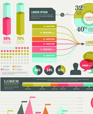 business infographic design elements vector