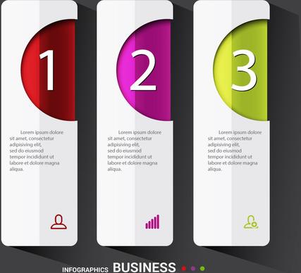 business infographic diagram illustration with vertical tabs